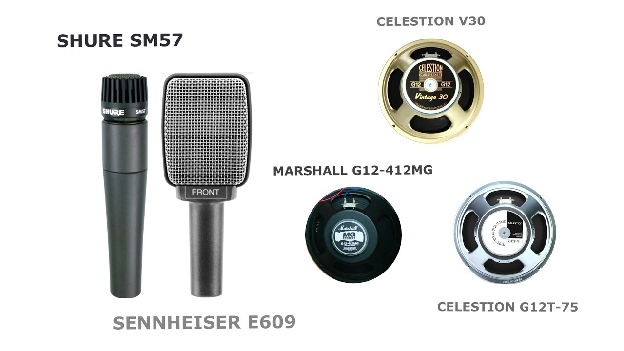 Guitar Speaker Comparison - Celestion V30 vs Celestion G12T-75 vs Marshall G12-412MG.