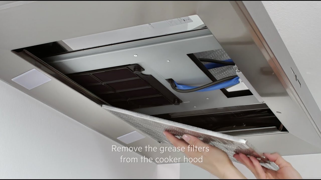 How to change and maintain your AEG cooker hood filter - Long life filter