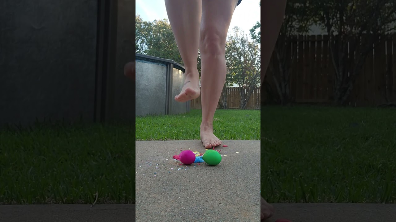 Feet Crushing Confetti Eggs 