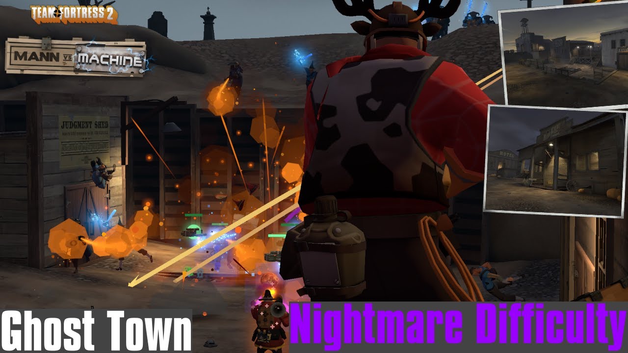 Team Fortress 2: Mann vs Machine Ghost Town Gameplay