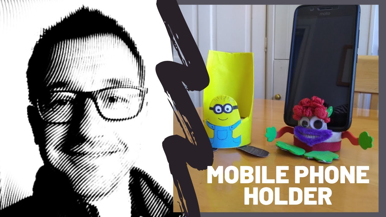Mobile phone holder - toilet roll