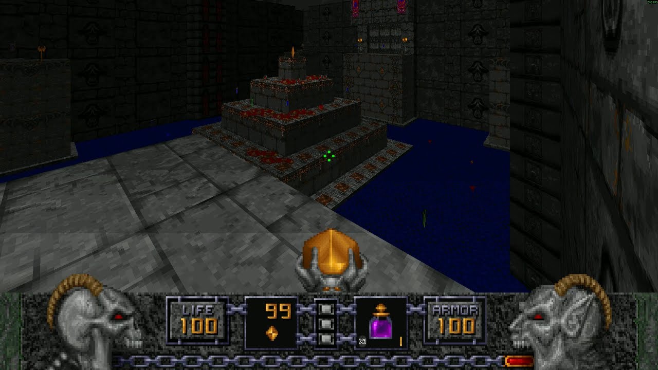 Heretic + Hexen: Heretic - The Ossuary (Part 1/2) - 100% on hardest - Achievements 17/44