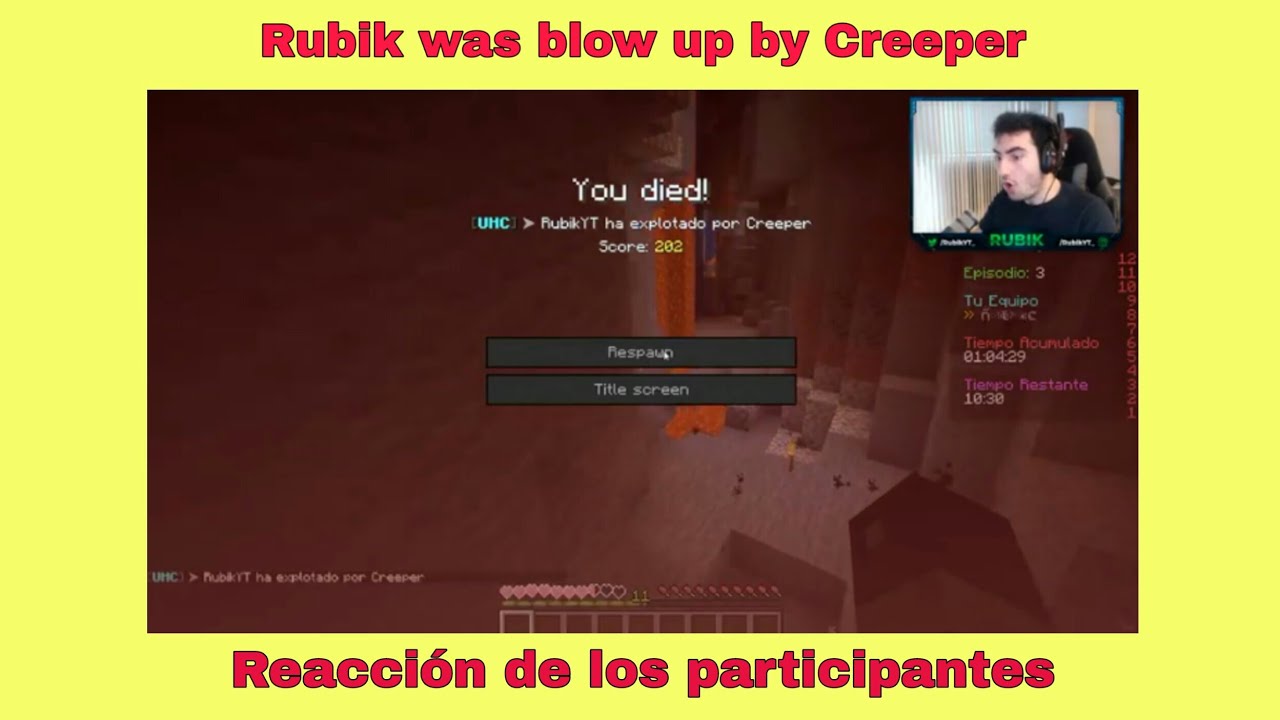 UHC España T9- Muerte de Rubik (Reacción de los participantes)