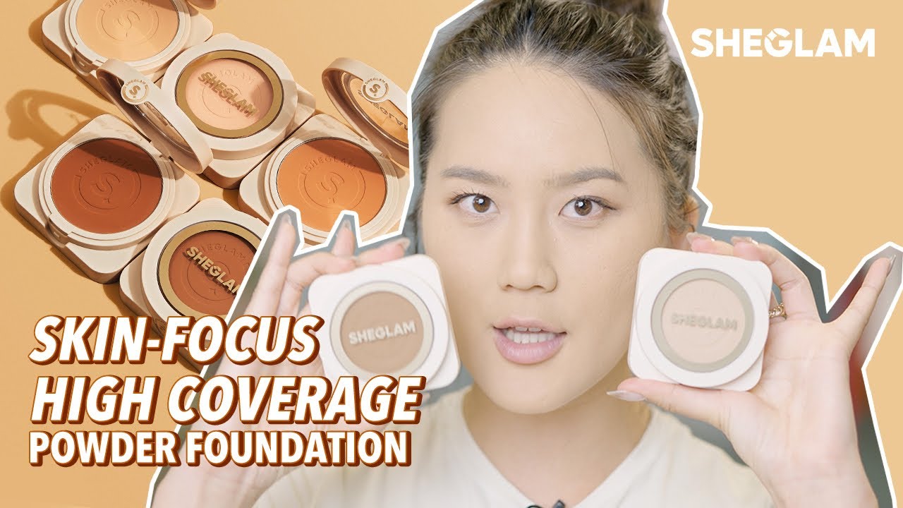 SWATCH Skin-Focus High Coverage Powder Foundation with Sarah from SHEGLAM Team