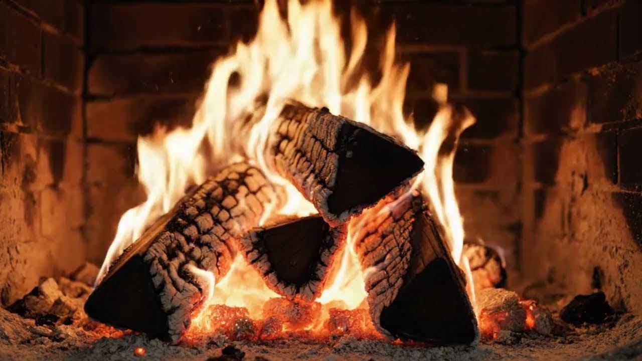 Cozy Fireplace 4K 🔥 Crackling Fire Sounds for Sleep, Study & Relax | 24/7 LIVE4K Canlı Şömine