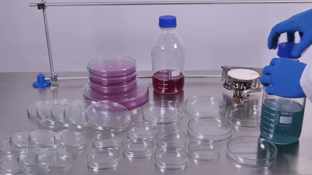 Laboratory Technique: Using Simax Borosilicate 3.3 Reagent Bottle for Media Transfer