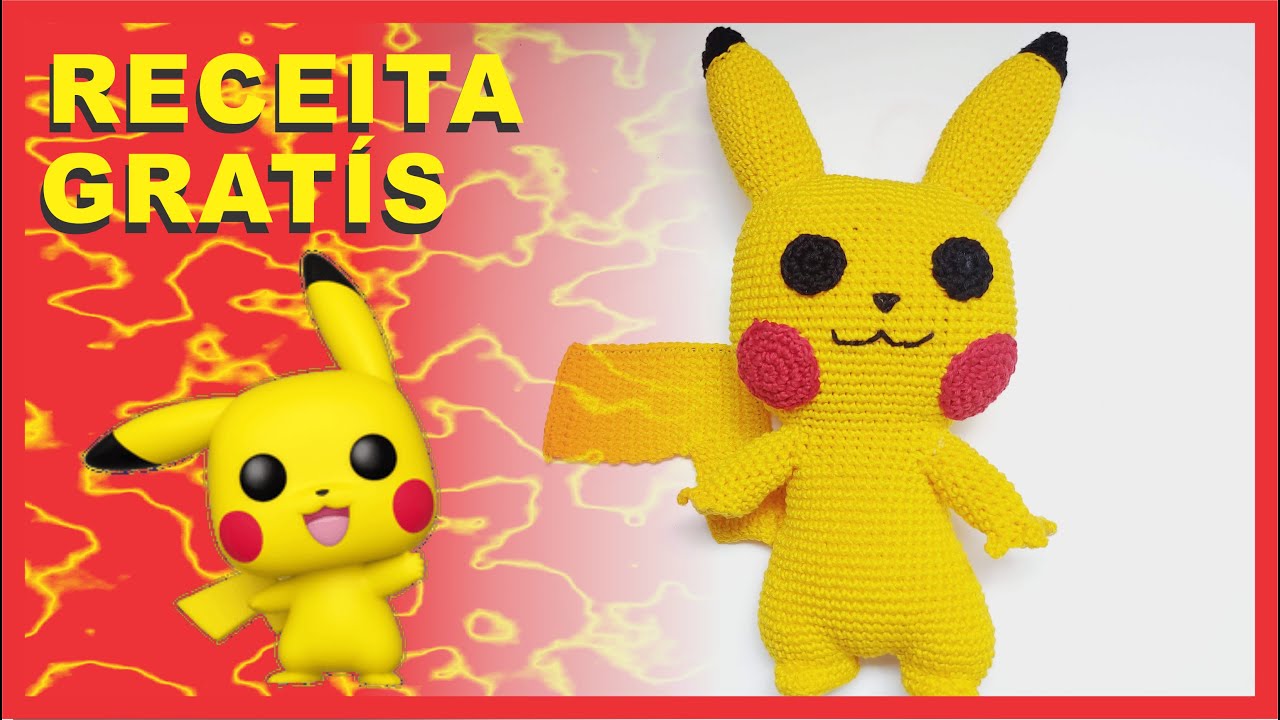PIKACHU AMIGURUMI PASSO A PASSO (PART 1) POKEMON DE AMIGURUMI, URSINHO DE CROCHÊ
