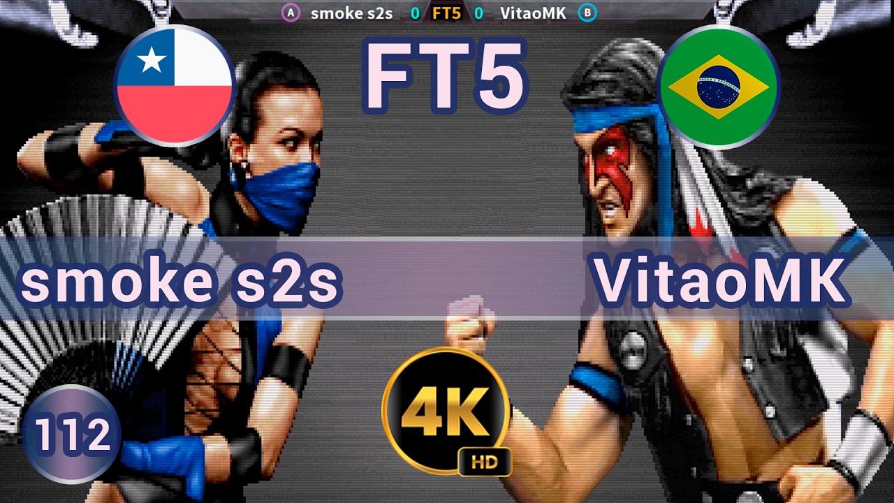 UMK3 - 🇨🇱 smoke s2s vs VitaoMK 🇧🇷  FT5 / 4K 60 FPS #umk3 #ultimatemortalkombat3 #t99hex #team99hits