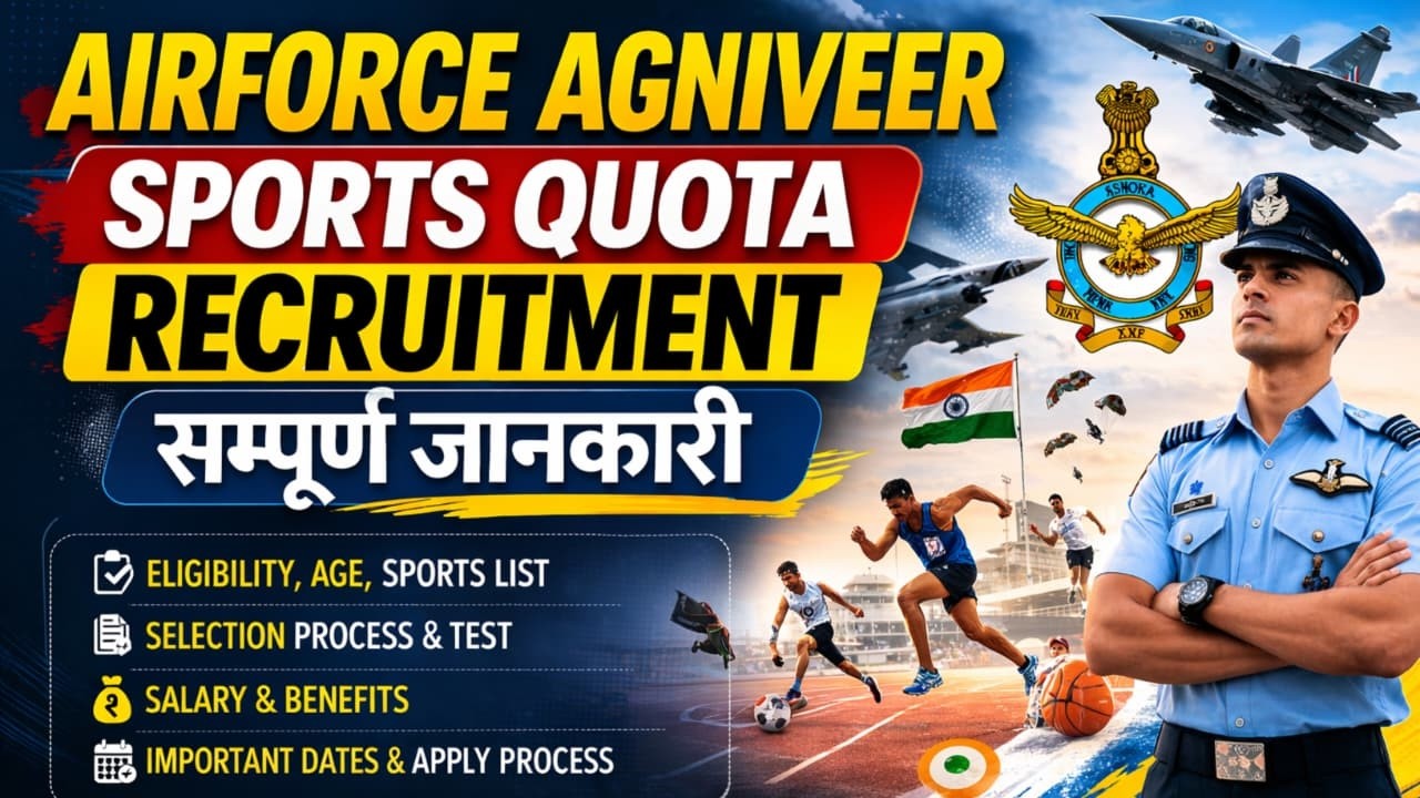 Air Force Sports Quota Recruitment 2026 🏅 Age Limit, Sports List & Physical Test