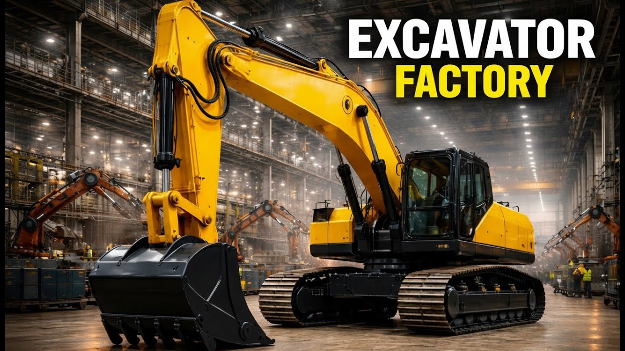 HOW HEAVY EXCAVATORS ARE BUILT | Inside Modern Factory | Mega Factory Process 