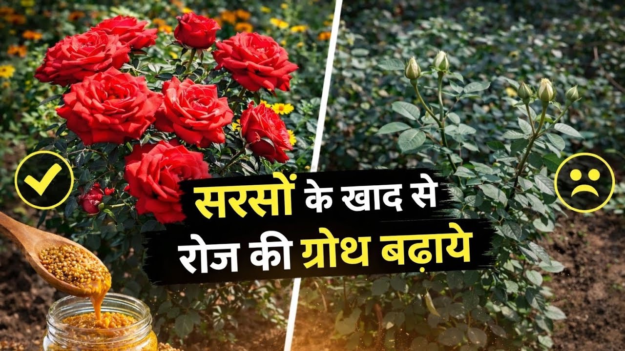 Increase rose grown by using homemade mustard fertilizers 😃 #gardening #easyfarming #garden #viral 