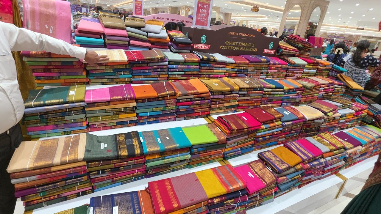 Pothys April May Dhool summer Sarees Combo 1+1 Offer | Chettinad Cottons Linen Tussar Sarees Rs.580🤩