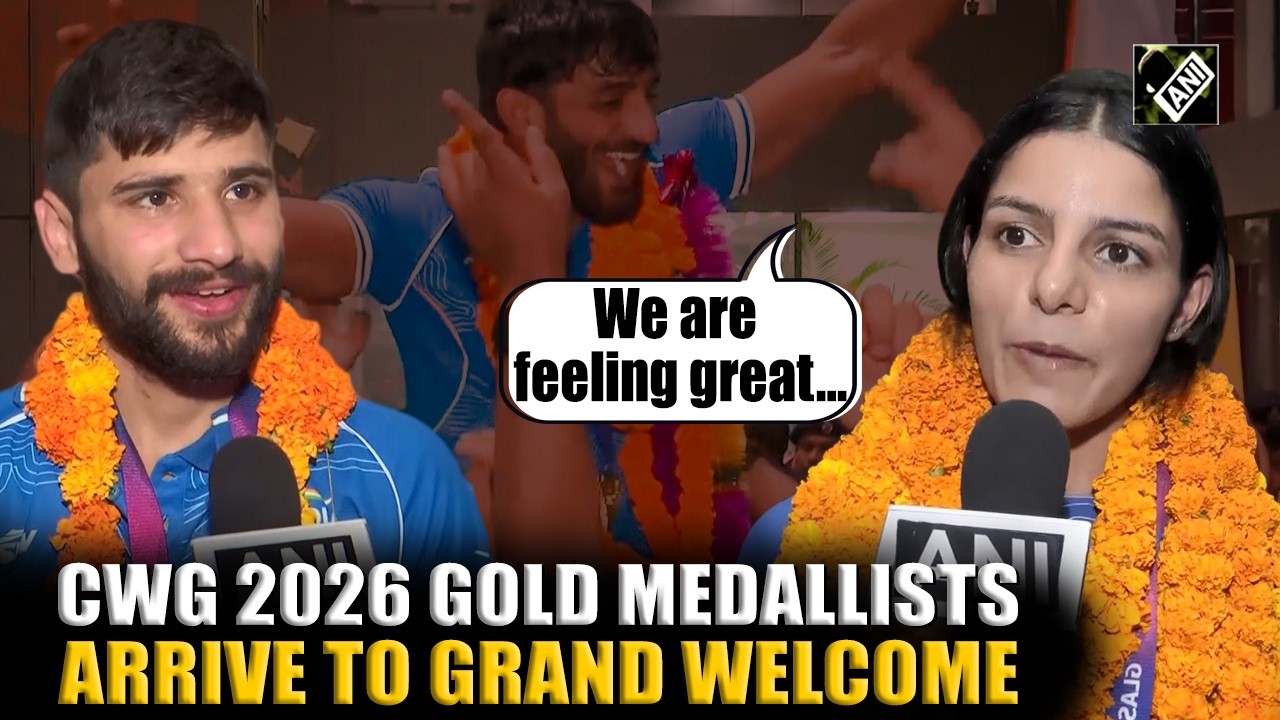 India&rsquo;s CWG 2026 Gold Medallists Return to a Rousing Welcome at IGI Airport in Delhi