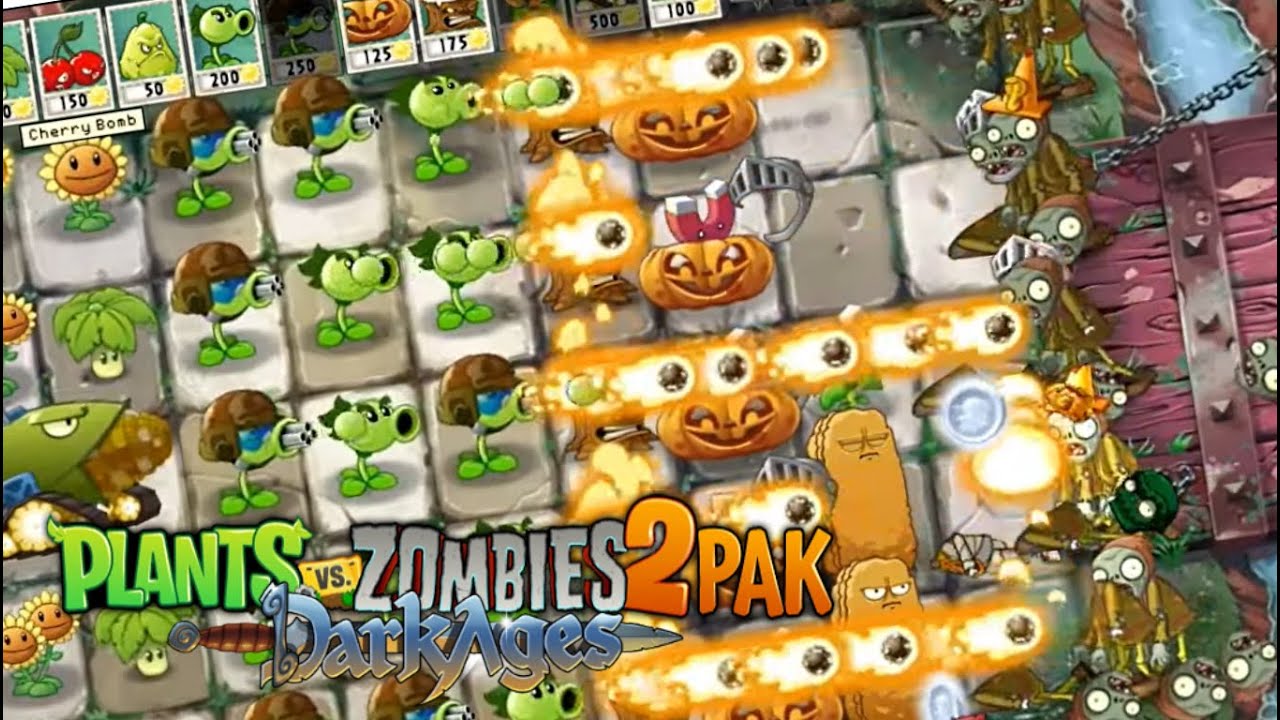 (OUT NOW !!) Plants Vs. Zombies PAK Dark Ages BETA Version - Widescreen MOD | Gameplay