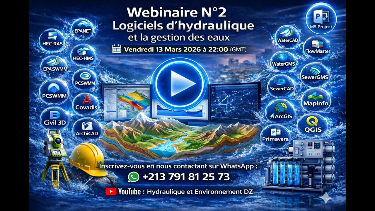 Webinaire N°02 : Logiciels d'hydraulique et gestion des eaux