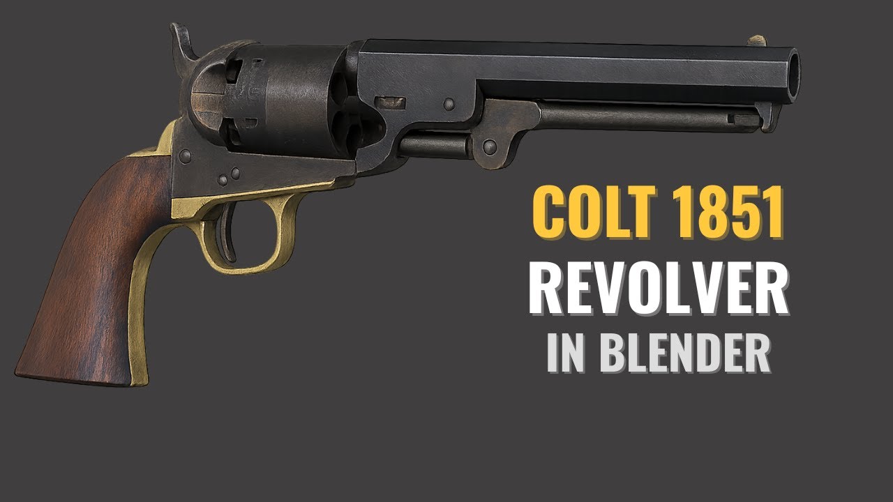 How To Modeling a Revolver in Blender   Colt 1851