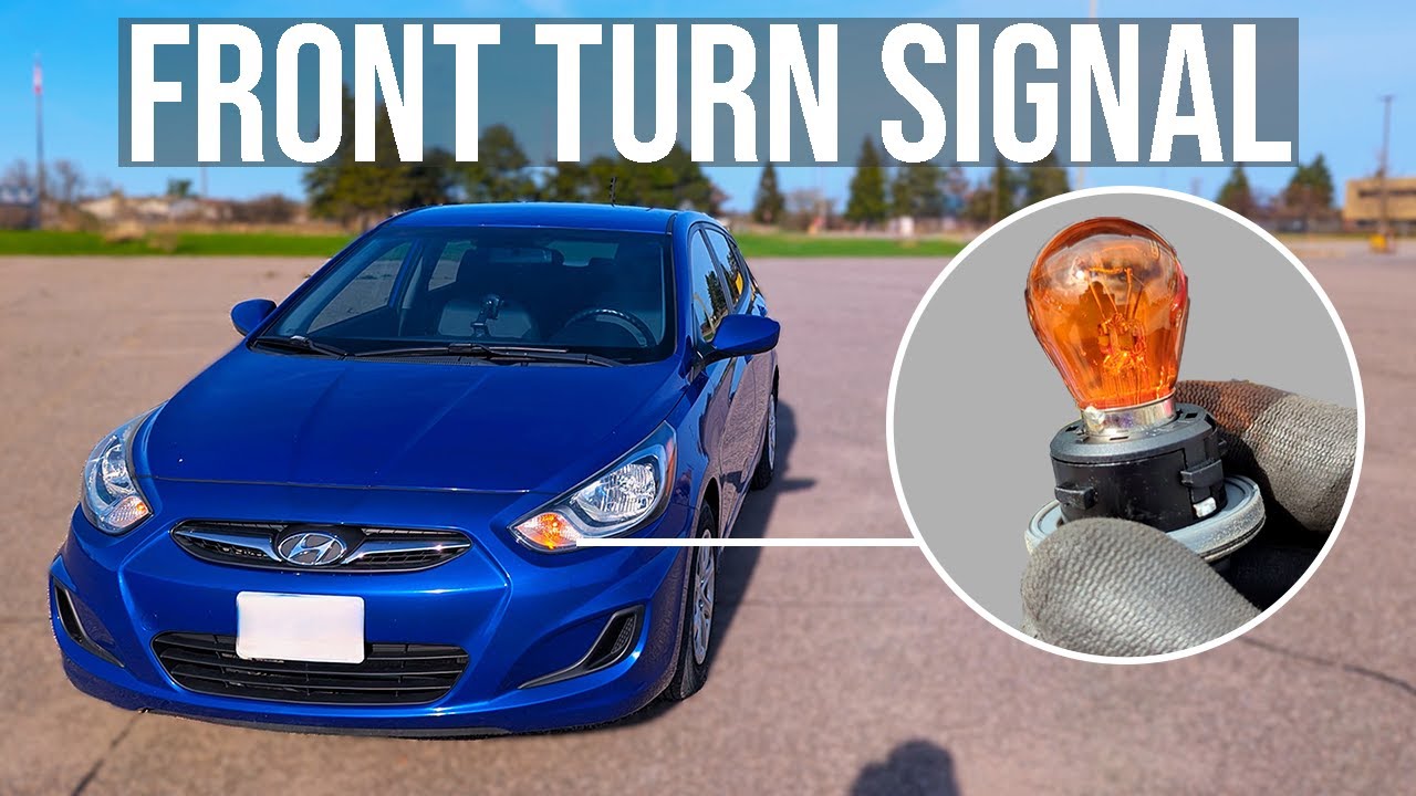 Как заменить лампу переднего указателя поворота - Hyundai Accent (2012-2017)