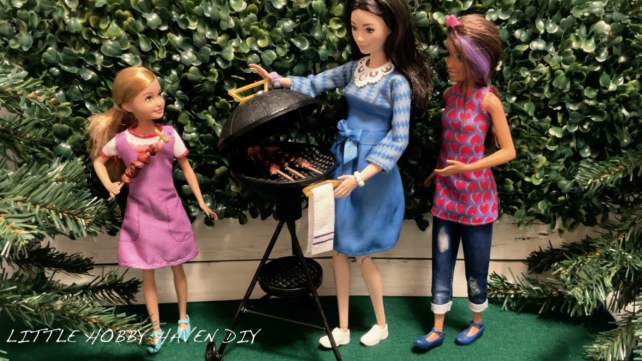 DIY Barbie BBQ Grill – Simple Craft for Dolls Using Miniverse Capsule | 1:6 scale