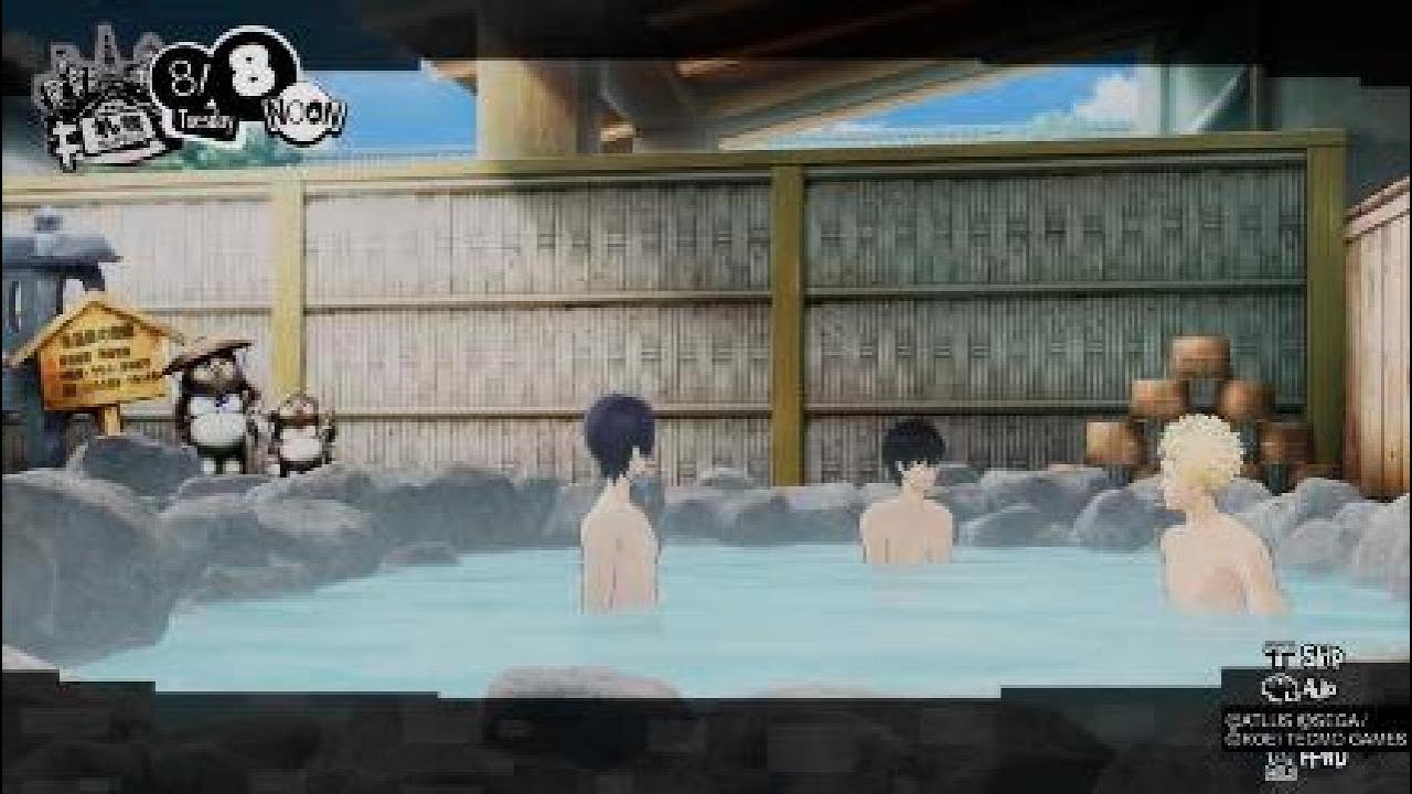 Persona 5 Strikers Bathhouse Scene