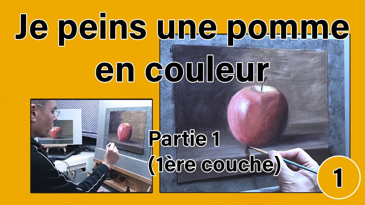 Je peins une pomme en couleur (partie 1/2)