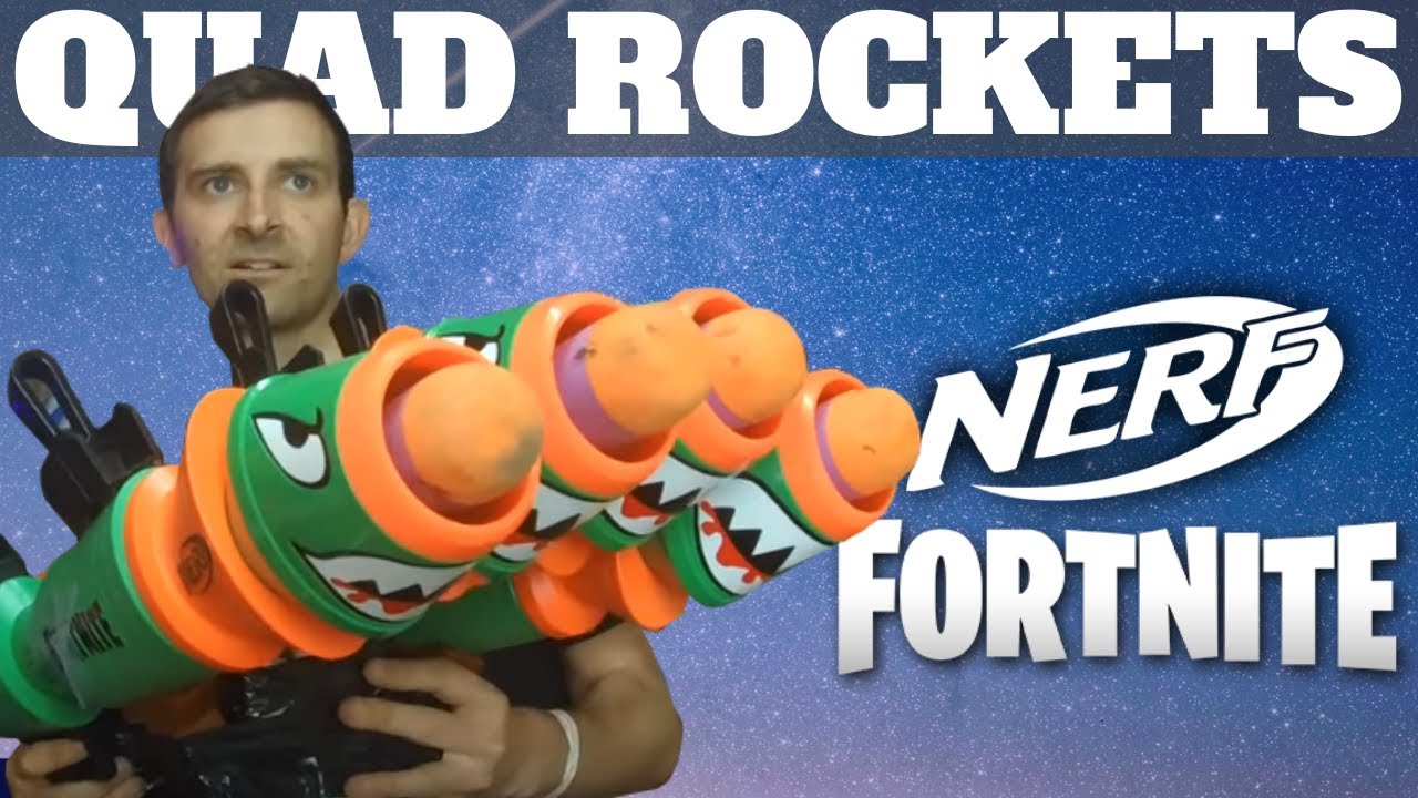 New Fortnite Rocket Launcher Nerf Blaster Trilogy Mod and Quad Fortnite Shotgun Rocket Launcher!