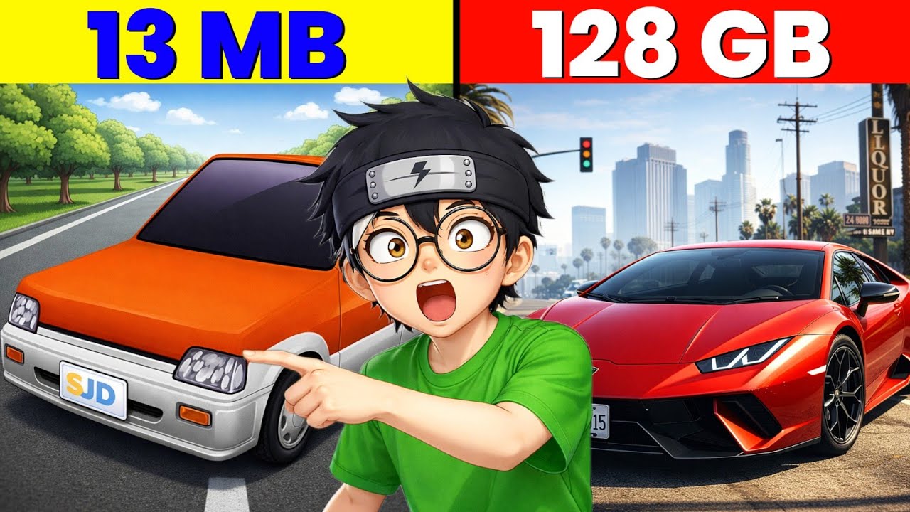 I PLAYED 15MB TO 128GB CAR RACING GAME!
