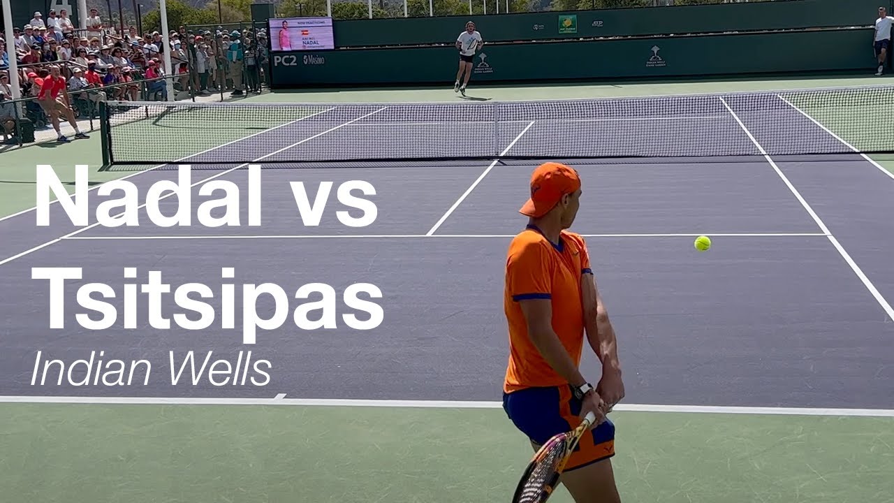 Intense Nadal vs Tsitsipas Points at Indian Wells!  Tennis Practice 4k 60FPS (2022)