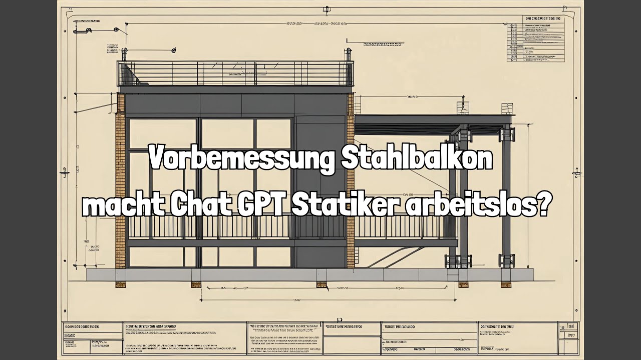 Vorbemessung Stahlbalkon. Macht Chat GPT Statiker arbeitslos? 🤯 I Chat GPT vs. Harzer Statik 💪