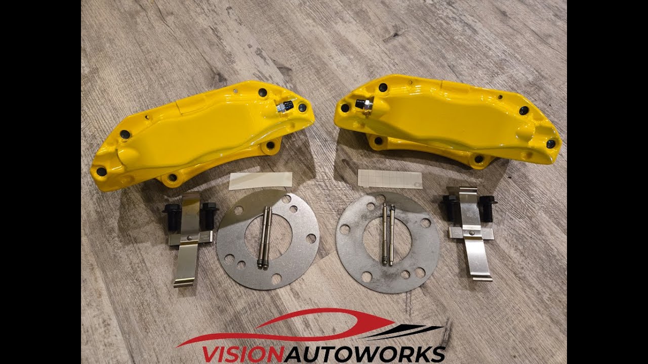 TL-S Caliper Kit for Acura RSX powdercoated Hot Yellow - VisionAutoworks