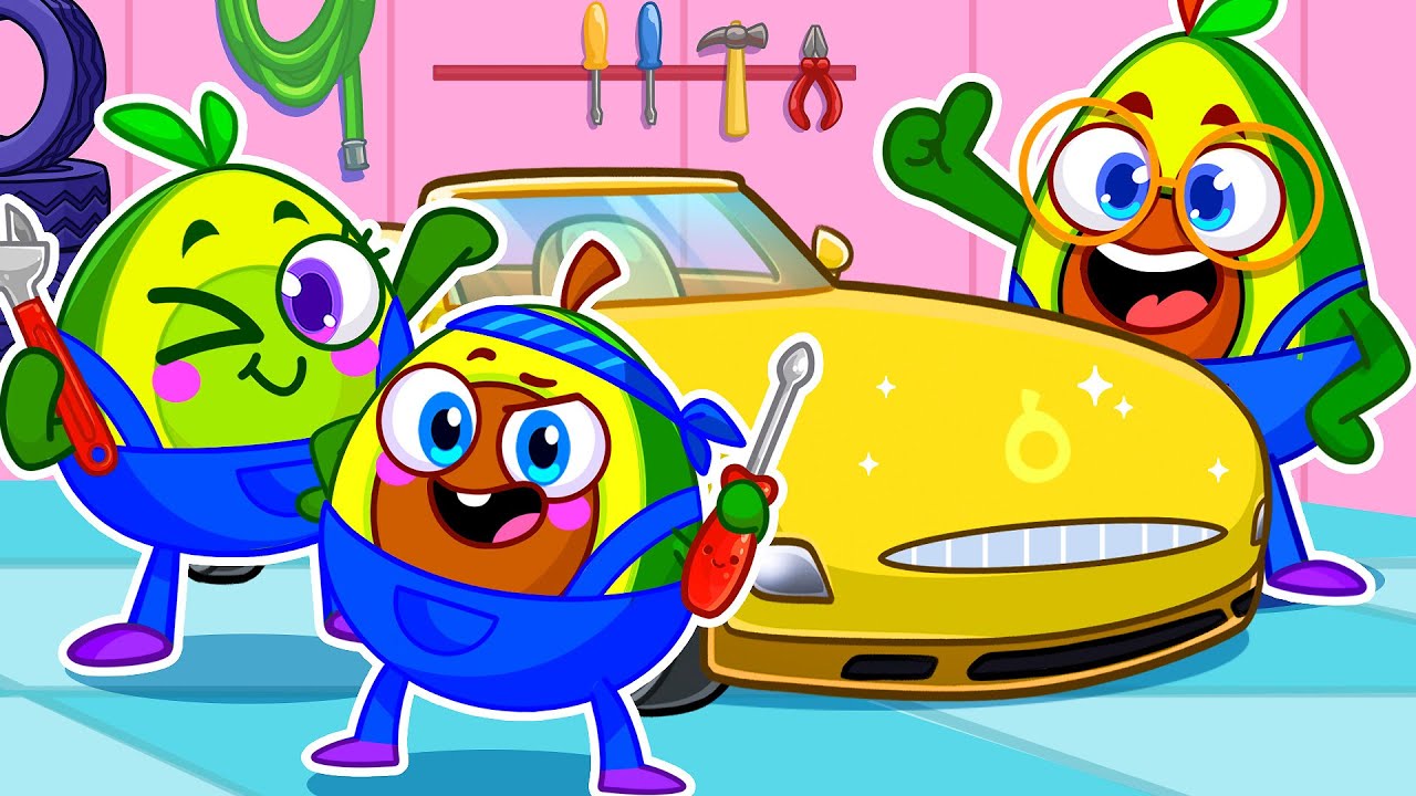 Car Garage Adventures with Pit and Penny 🚗🛠😜 Funny Kids Songs by VocaVoca Friends 🥑