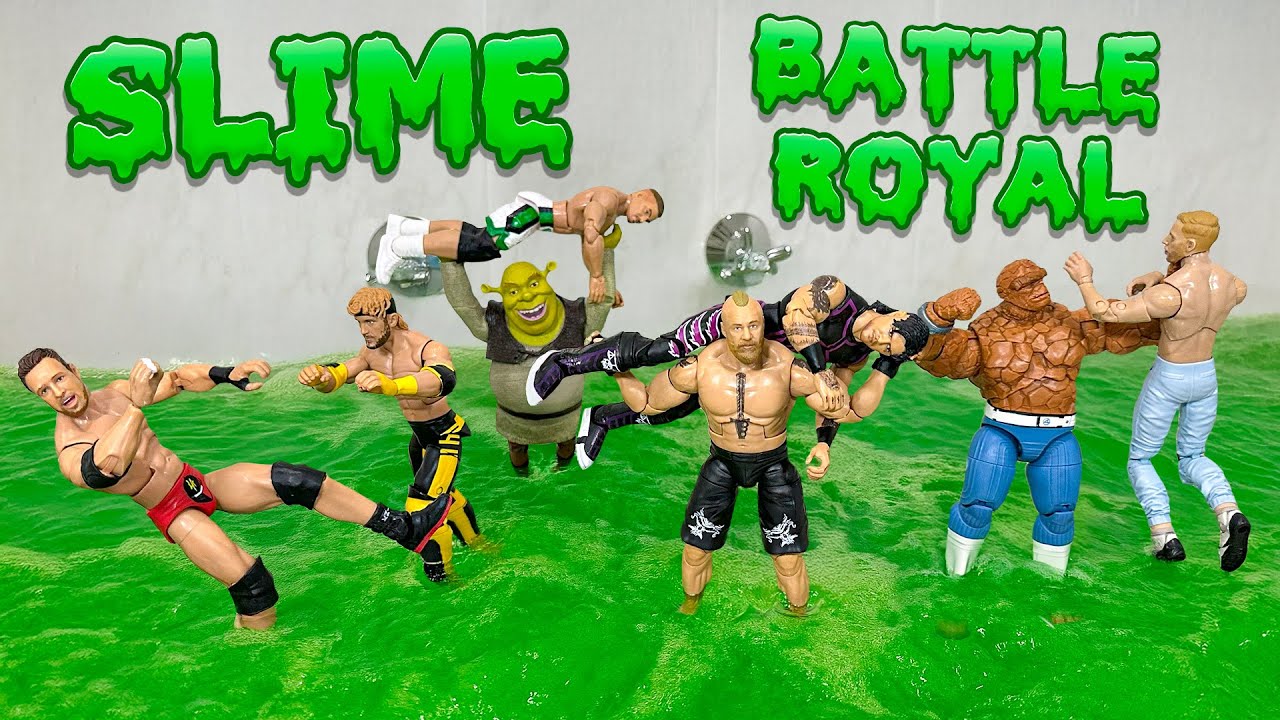 Королевская битва фигурок WWE Slime Bathtub – Мультиверсальный чемпионат