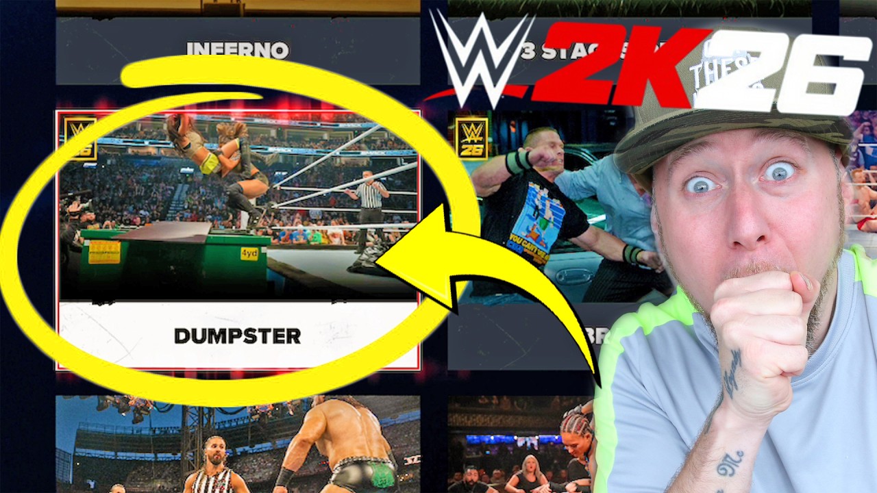 Давайте сыграем в новый матч «Мусорный контейнер» в WWE 2K26.