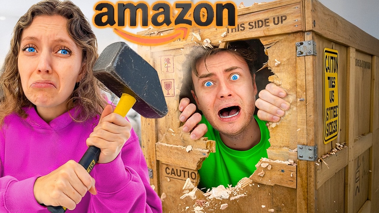 My Brother TRAPPED inside AMAZON BOX