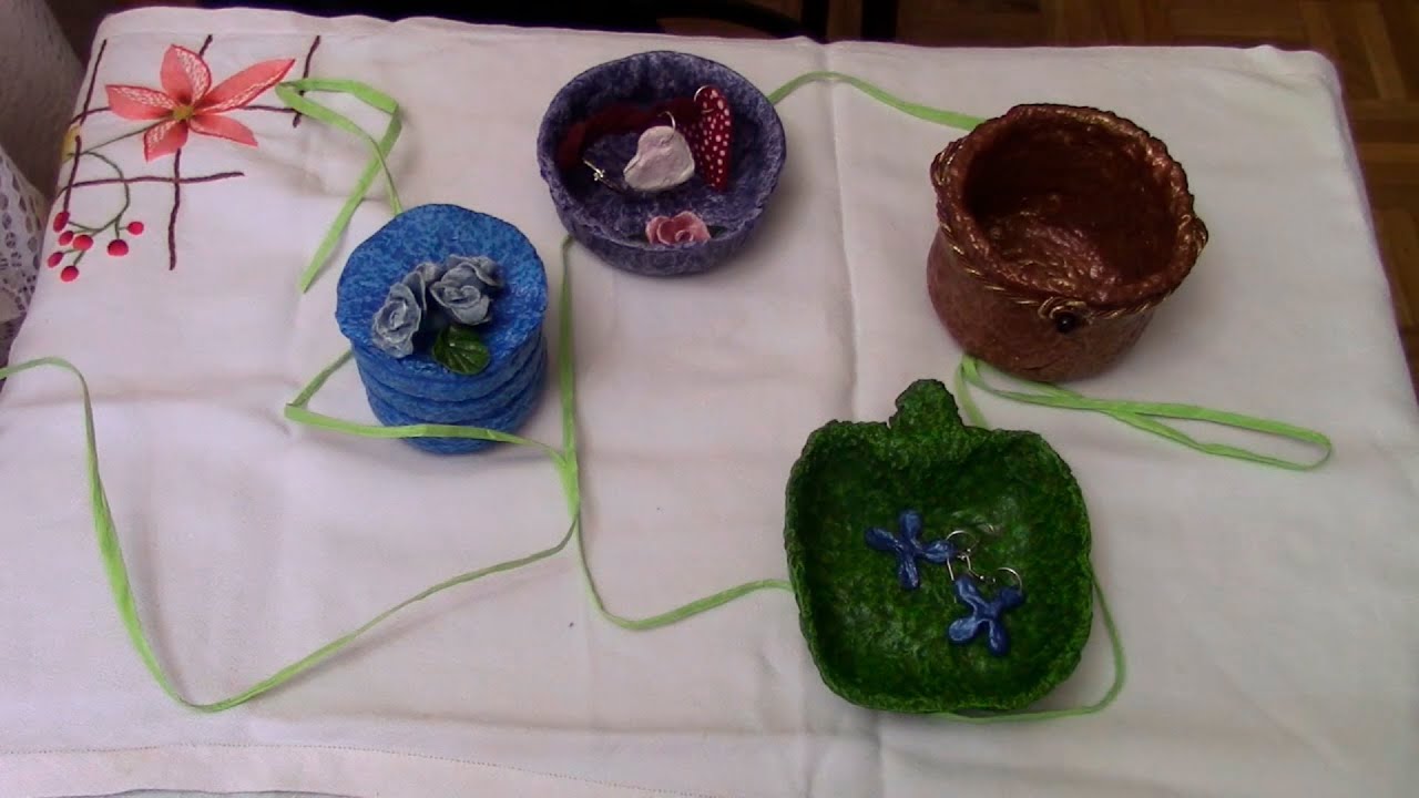 CUENCOS DE MASA RUSTICA DE PAPEL - BOWLS MADE OF RUSTIC PAPER MASS
