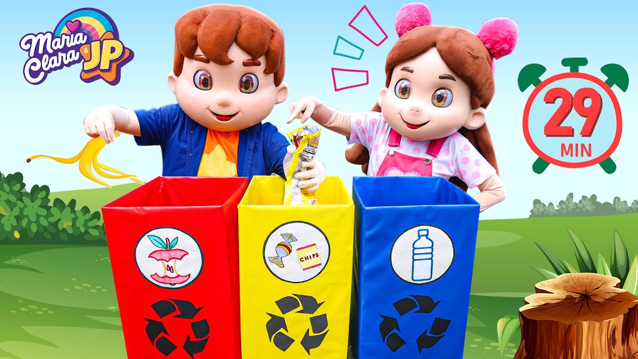 Maria Clara e JP aprendem sobre os recursos naturais e como proteger o meio ambiente ♻️