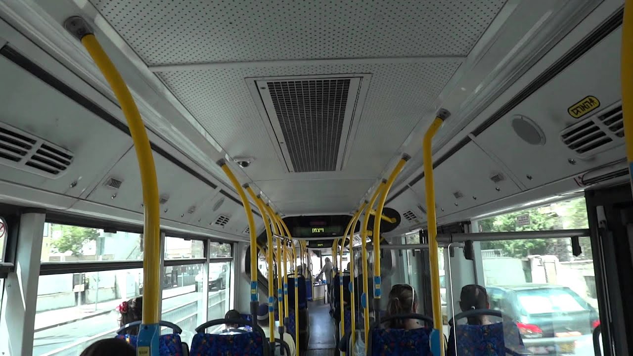 MAN NG363F bus #610 Dan Bus Company with voice announcements on route 43 from Bat Yam to Holon