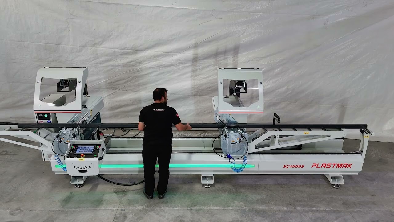 PLASTMAK SC 4000S ALUMİNYUM PVC &Ccedil;İFT K&Ouml;ŞE KESİM MAKİNASI &Oslash;600MM