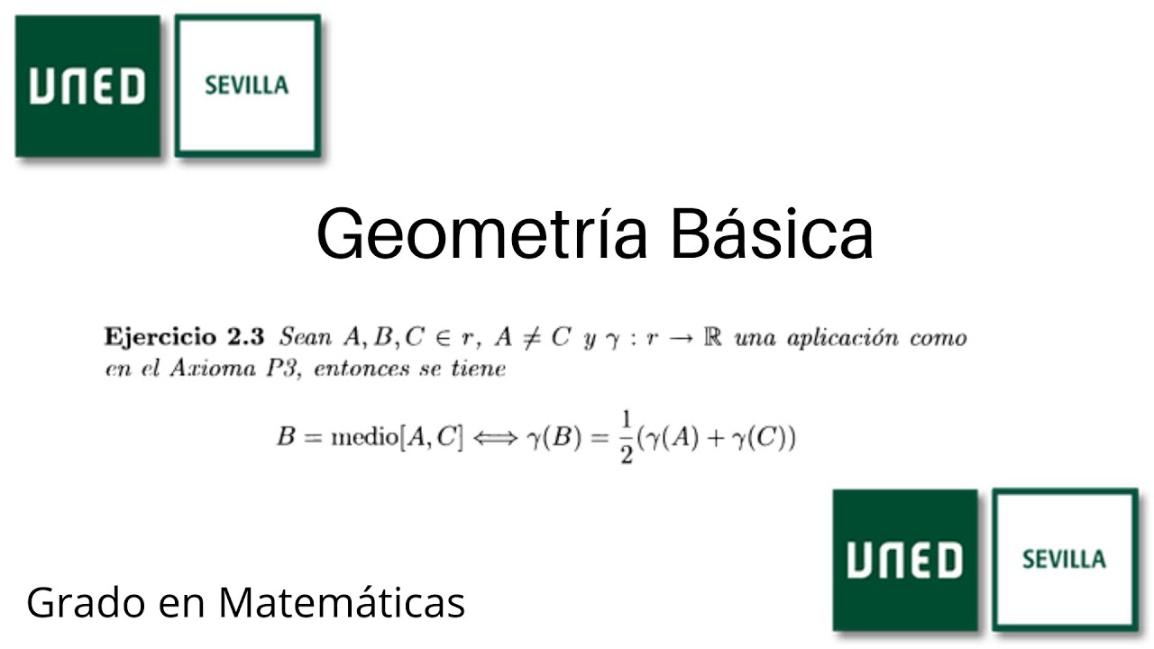 Caracterización del punto medio de un segmento por doble implicación | Geometría Básica | UNED