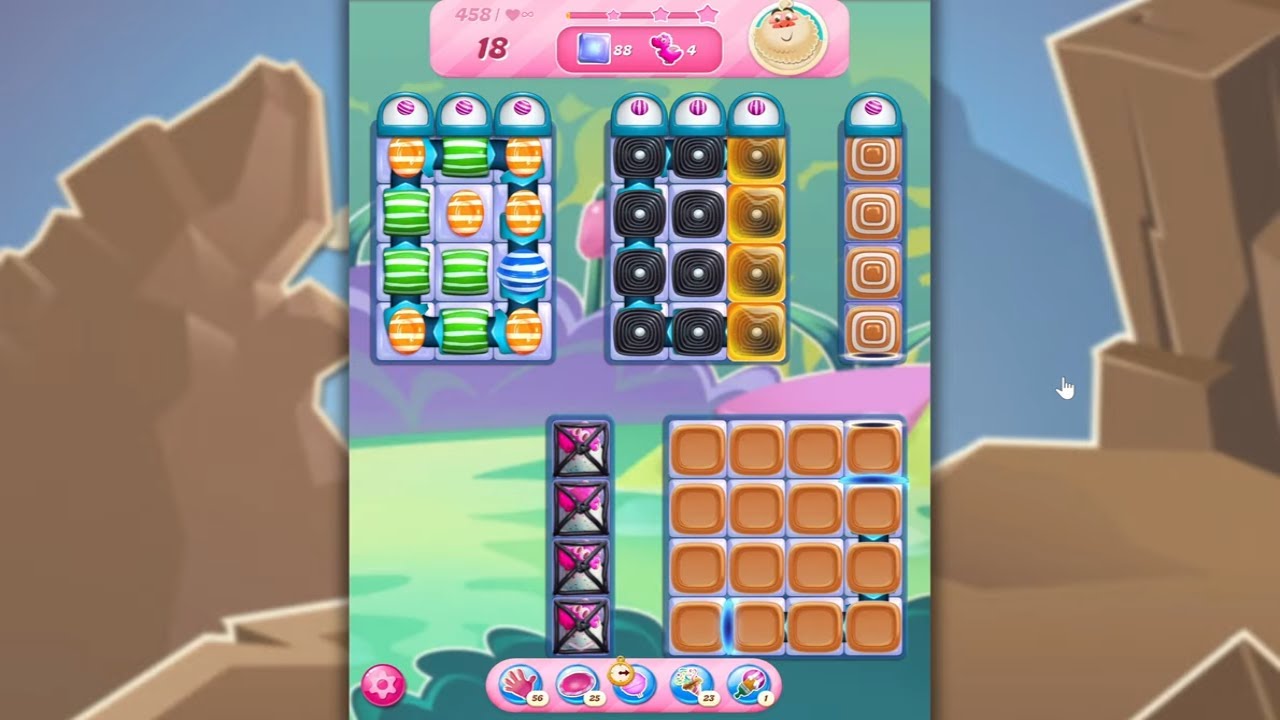 Candy Crush Saga LEVEL 458 NO BOOSTERS (new version)🐟☑️