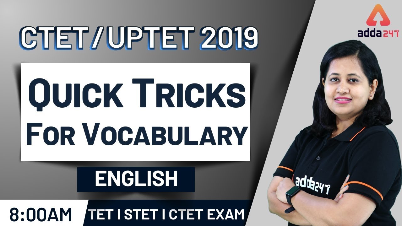 UPTET 2019 | English | Spoken English | Quick Tricks For Vocabulary