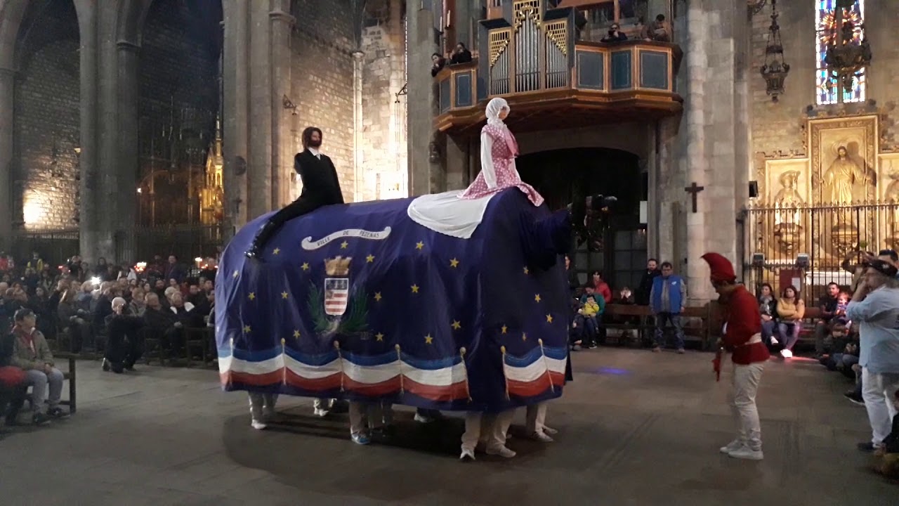 Sant Josep Oriol 2018/Bestieses - Ball del Poulain de Pesenàs - Gegants