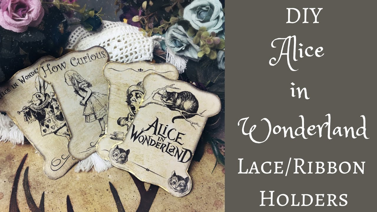 DIY ALICE in WONDERLAND LACE/RIBBON HOLDERS - CRAFT ORGANISATION TIPS