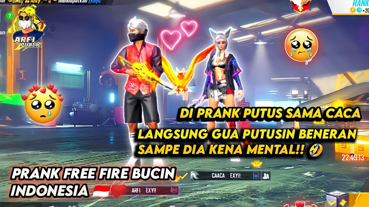 DI PRANK PUTUS SAMA PACAR, AUTO GUA PRANK BALIK SAMPE CACA KENA MENTAL!!! 🤣 - FREE FIRE INDONESIA