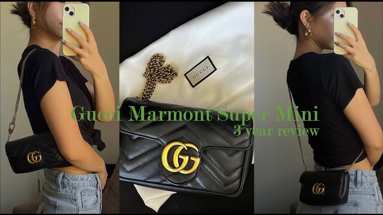 Gucci Marmont Super Mini Review: pros, cons, what fits, ways to wear etc (super honest)