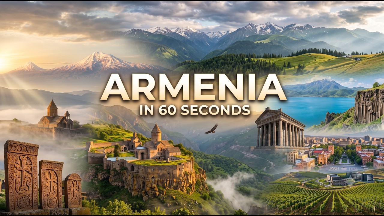 Armenia in 60 Seconds 🇦🇲 | Ancient Monasteries, Mount Ararat & Hidden Caucasus Beauty | 4K Cinematic