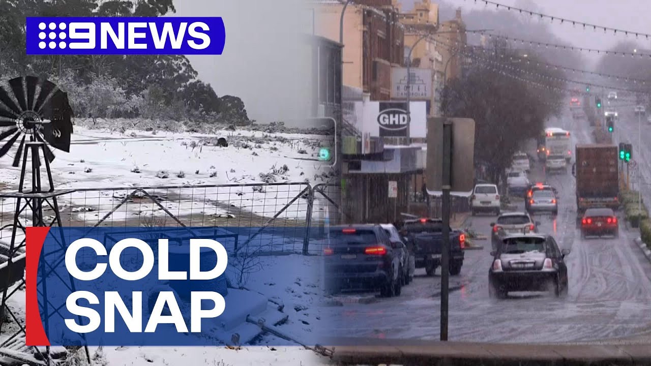 Arctic blast brings snowfall to parts of NSW | 9 News Australia