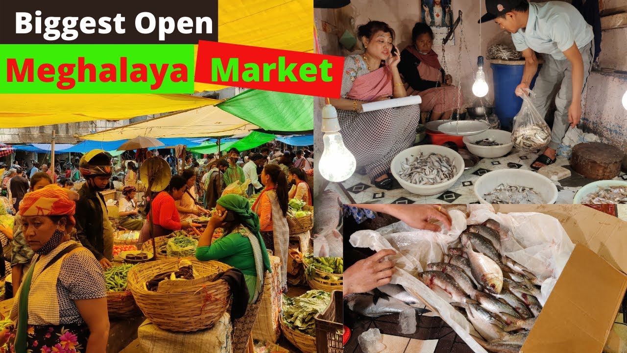 Barabazar the biggest market of Meghalaya || Iewduh market || Vegetables &  fish market of Shillong
