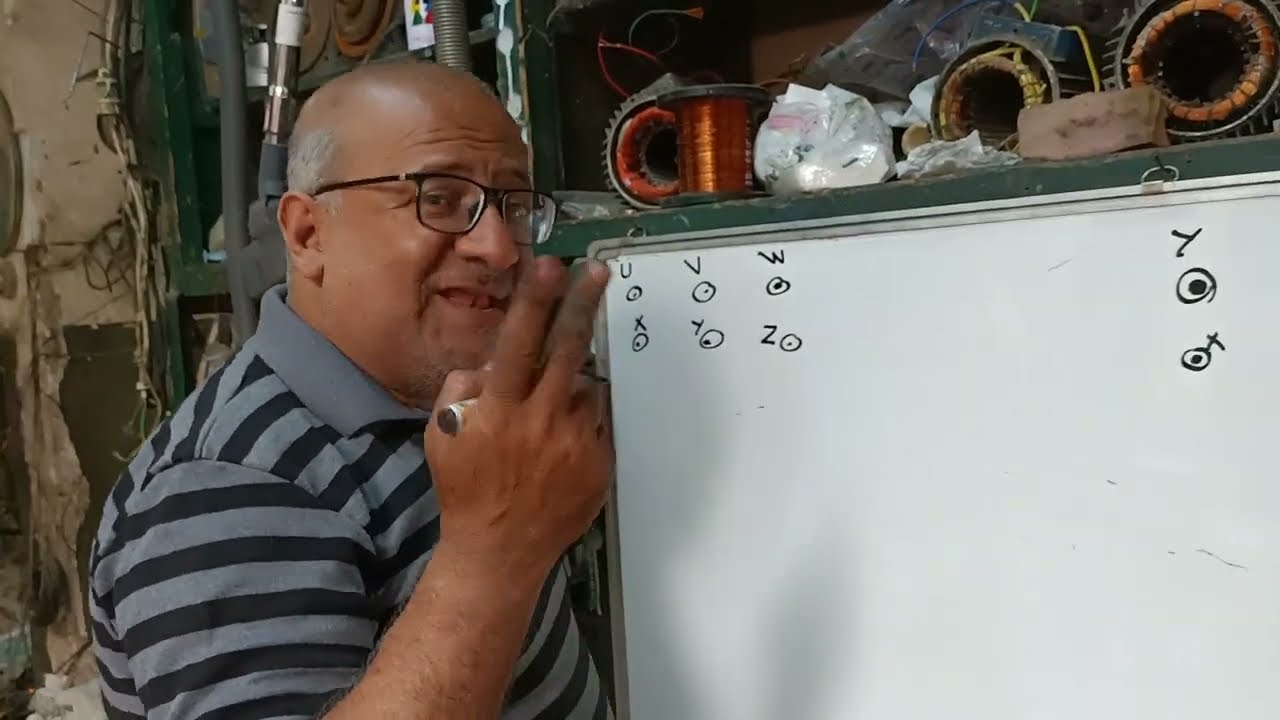 شرح مبسط لمحرك ثلاثى الأوجه 1400لفه فى الدقيقة