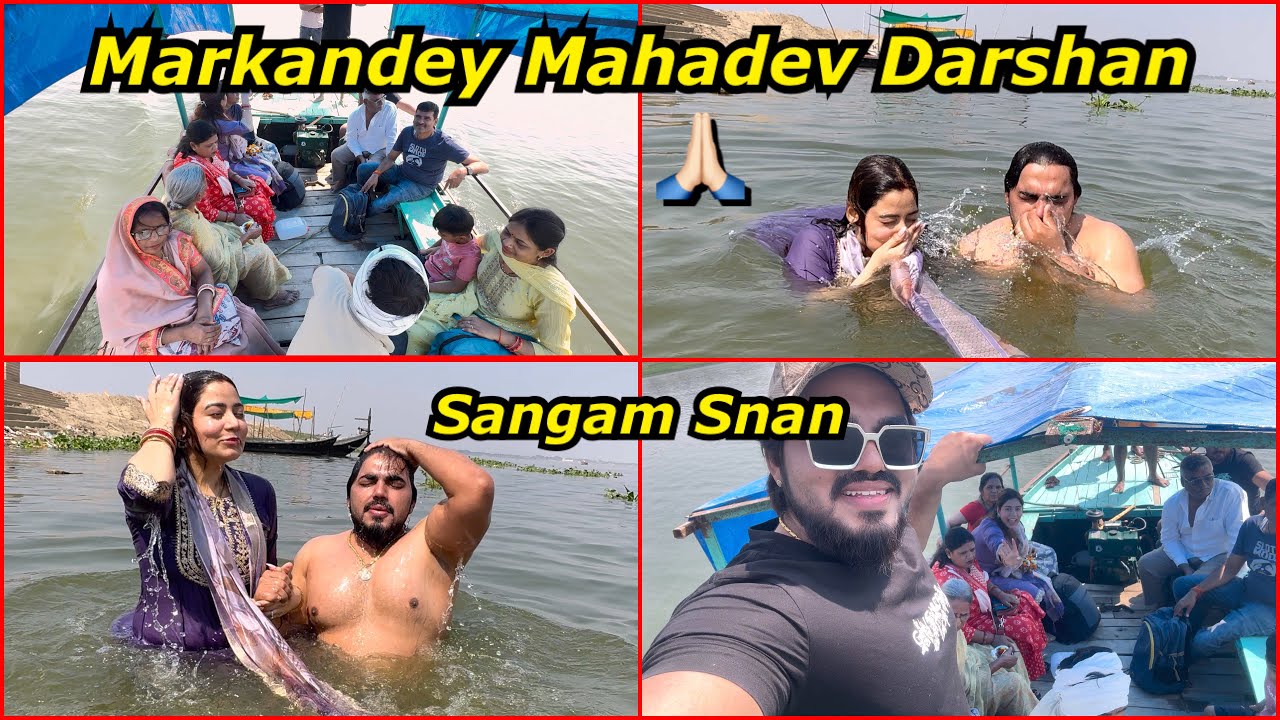 Puri gaon ki Family ko Lekar gaye Sangam Nahane🌊Markandey Mahadev Darshan🙏🏻 Village Vlogs