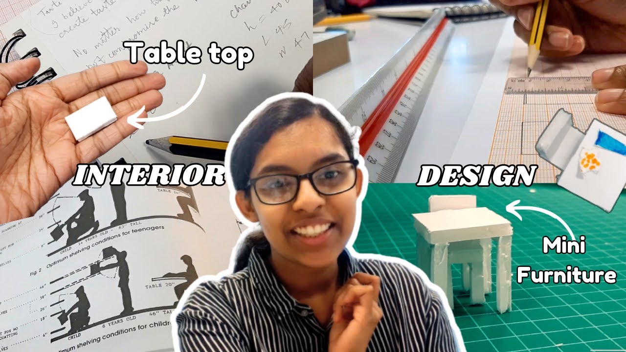Day in the Life Interior Design Student | my first furniture model making experience